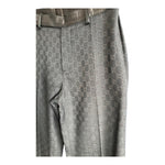 Gucci Black Monogrammed Flared Trousers UK Size 8