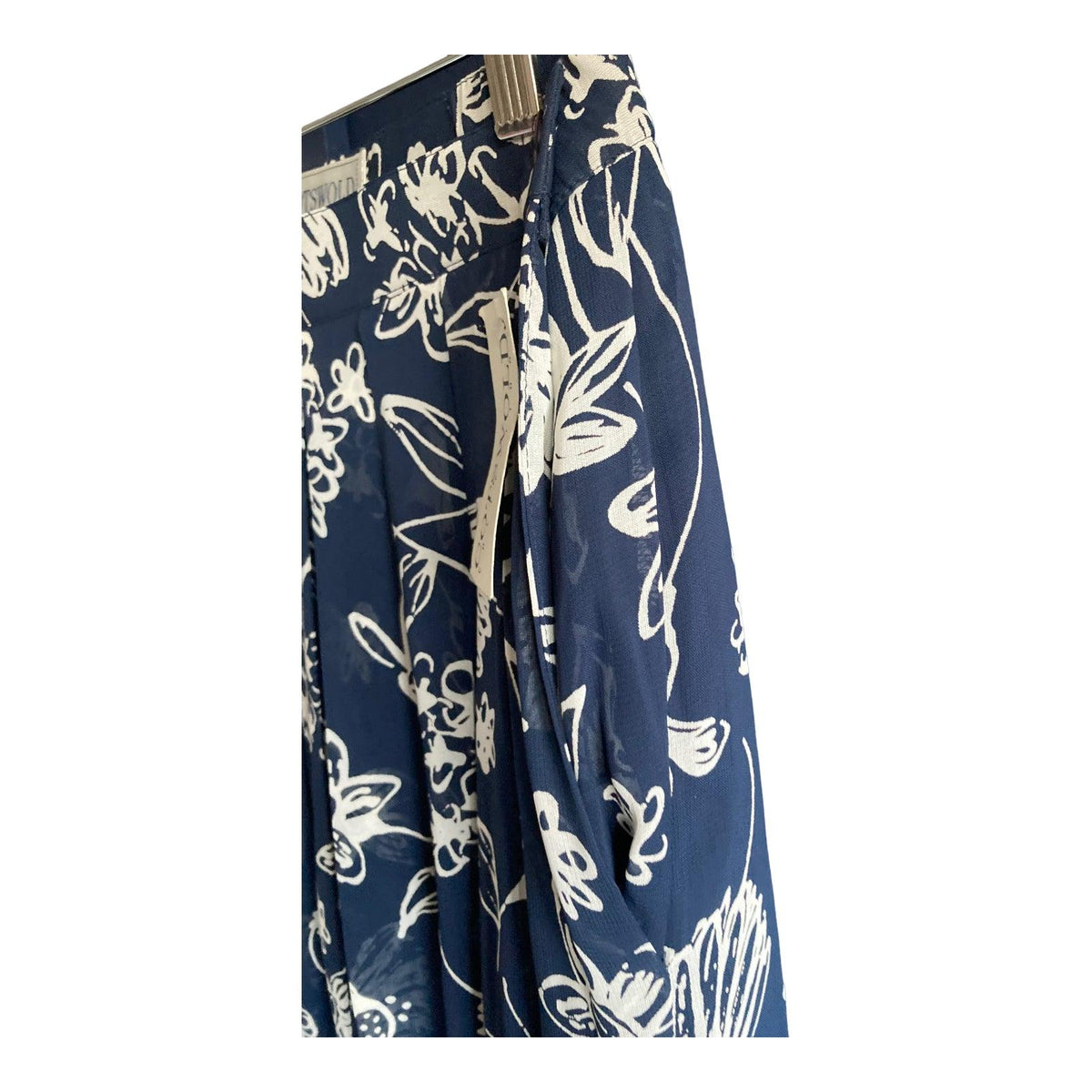 Cotswolds Collection Navy & White Patterned Skirt UK Size 10 - Ava & Iva