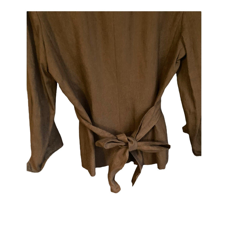 MaxMara Linen Brown Full Length Sleeve Jacket UK Size 12 - Ava & Iva