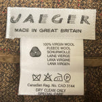 Jaeger Wool Brown Checked Trousers UK Size 14