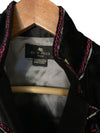 Etro Velvet Dark Brown Long Sleeved Embroidered Jacket & Matching Waistcoat UK Size 8 - Ava & Iva