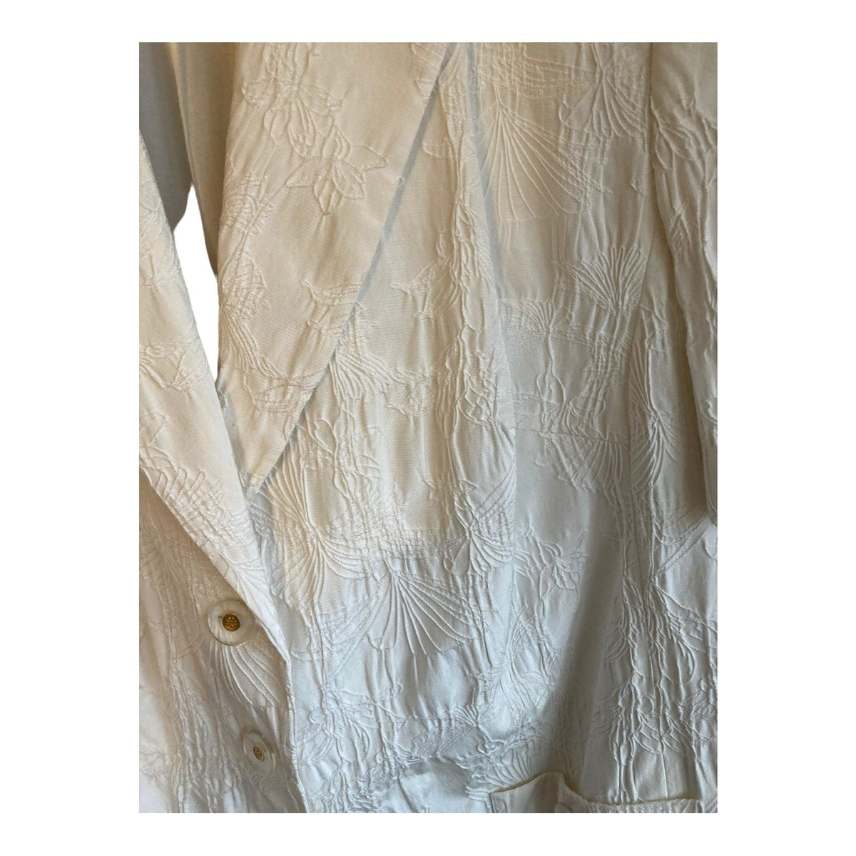 Frankenwalder Cream Embroidered Short Sleeve Jacket UK Size 18 - Ava & Iva