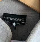 Emporio Armani Wool Grey Military Style Long Sleeved Coat UK Size 12
