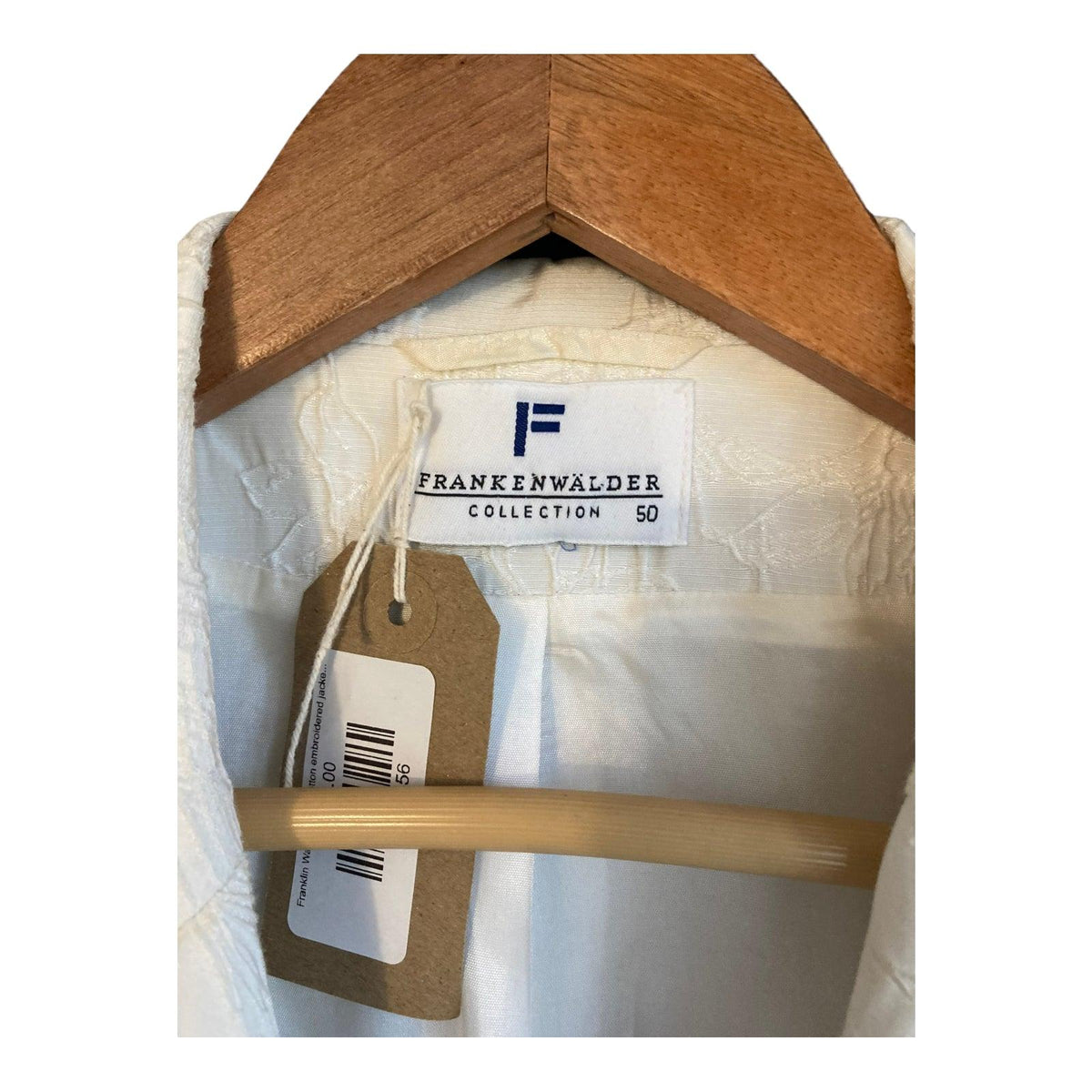 Frankenwalder Cream Embroidered Short Sleeve Jacket UK Size 18 - Ava & Iva