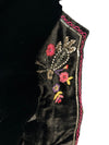 Etro Velvet Dark Brown Long Sleeved Embroidered Jacket & Matching Waistcoat UK Size 8 - Ava & Iva