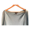 Eileen Fisher Linen Light Blue 3/4 Sleeved Top UK Size 16