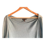 Eileen Fisher Linen Light Blue 3/4 Sleeved Top UK Size 16