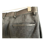 Gucci Black Monogrammed Flared Trousers UK Size 8
