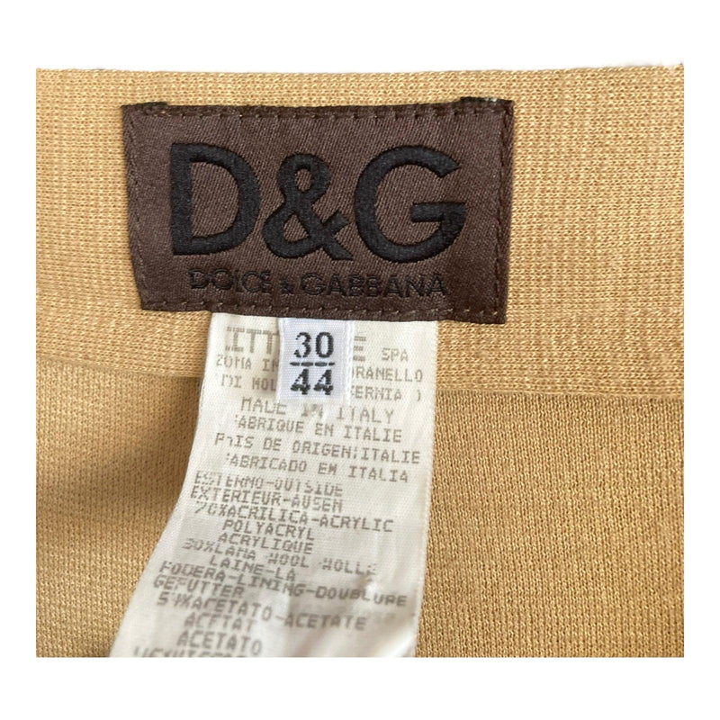 Dolce & Gabbanna Wool Blend Camel Trouser UK Size 12 - Ava & Iva