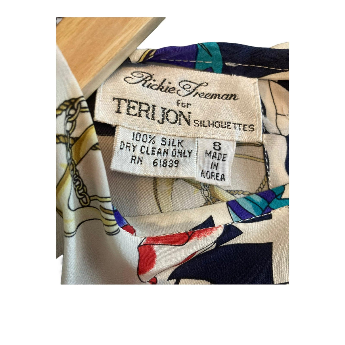 Rickie Freeman Silk Multi-Coloured Long Sleeved Top &amp; Matching Jacket UK Size 14 - Ava &amp; Iva