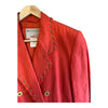 Mondi Silk & Linen Blend Orange Long Sleeved Jacket UK Size 8 - Ava & Iva