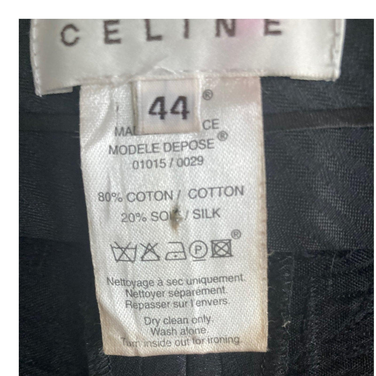 Celine Cotton & Silk Mix Black Trousers UK Size 12 - Ava & Iva