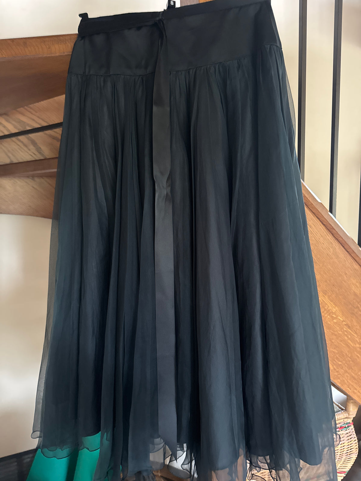 Terence Holder Vintage Black Silk Skirt 10