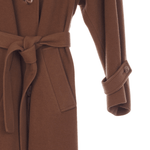 Jaeger Camel Hair Caramel Long Sleeved Coat UK Size 18 - Ava & Iva