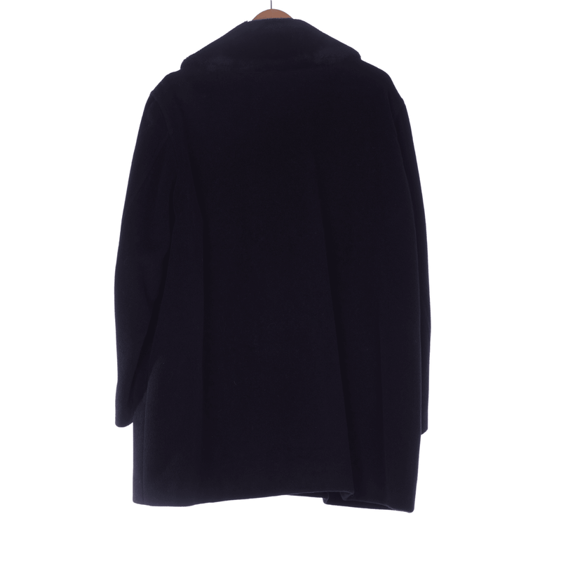Jigsaw Merino Wool Black Long Sleeved Coat UK Size 14 - Ava & Iva