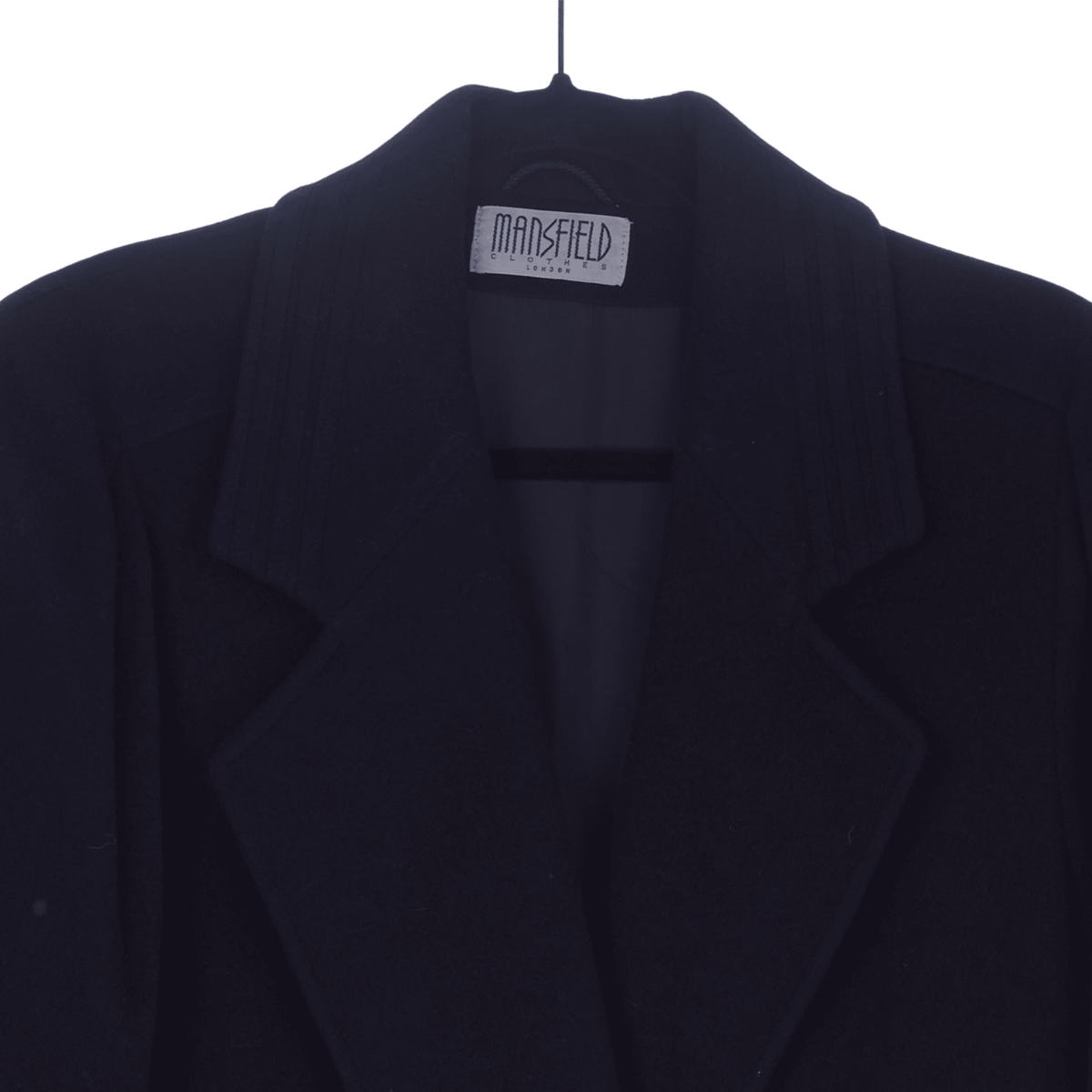Mansfield Cashmere Wool Blend Navy Long Sleeved Coat UK Size 10 - Ava & Iva