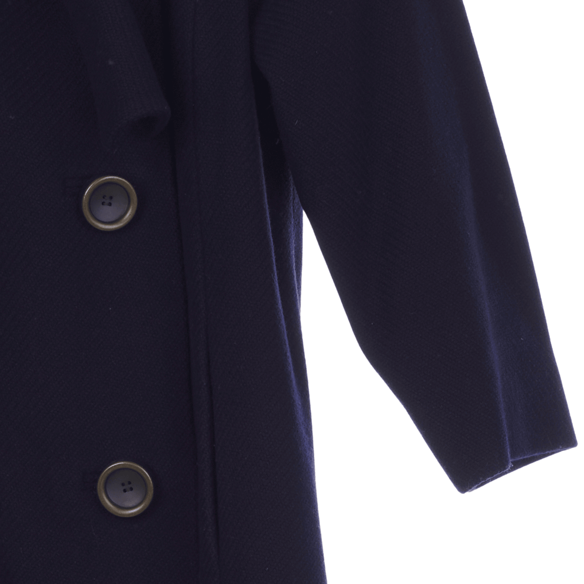 Marc Jacobs Wool Navy Long Sleeved Coat UK Size 10. - Ava & Iva