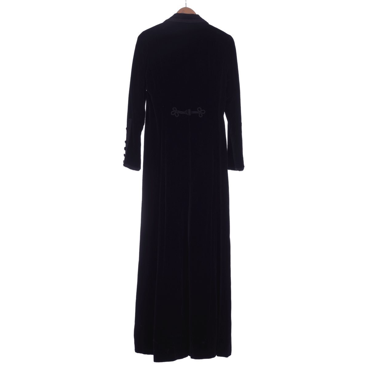 Marian McDonnell Velvet Black Long Sleeved Coat UK Size 10. - Ava & Iva