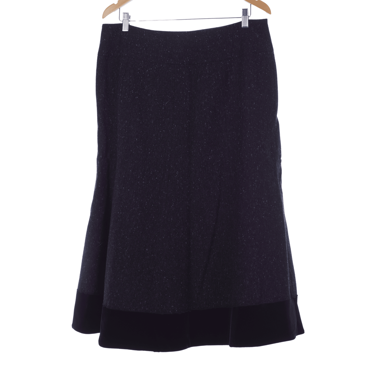 Helen McAlinden 100% Wool Dark Grey Black Fleck Skirt UK Size 16 - Ava & Iva