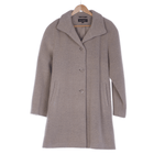 Nicole Miller Mohair Mix Light Grey Long Sleeved Coat UK Size 12 - Ava & Iva