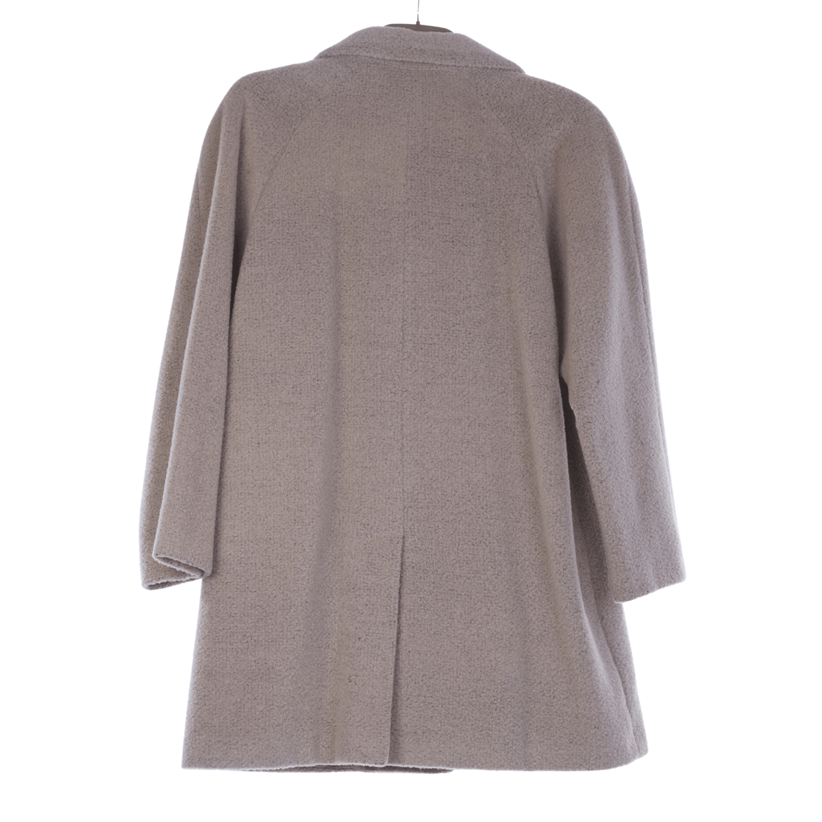 Nicole Miller Mohair Mix Light Grey Long Sleeved Coat UK Size 12 - Ava & Iva