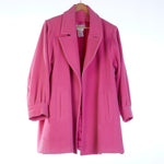 Yves Saint Laurent 100% Wool Pink Mid-Length Coat UK Size 10