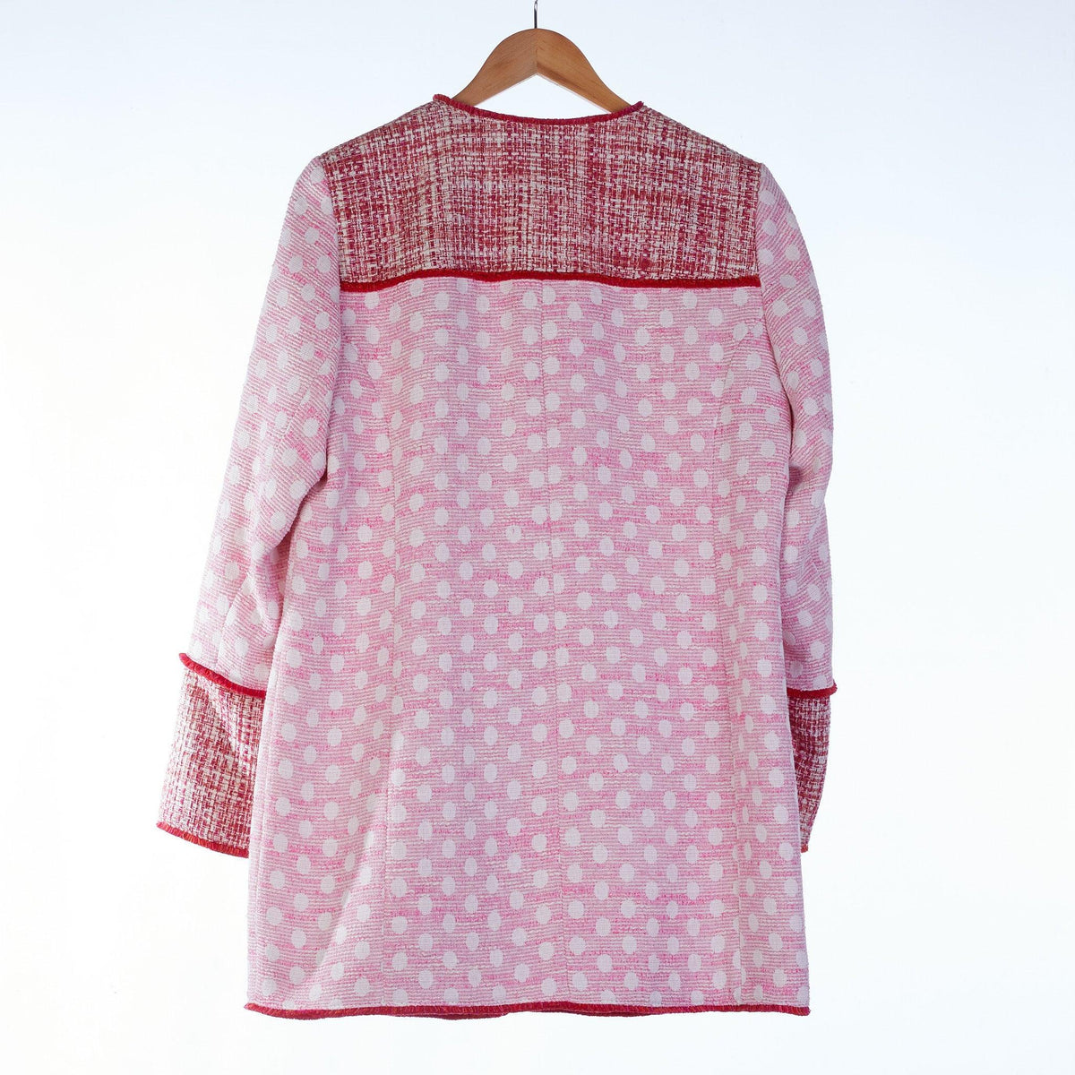 Madeleine Cotton Mix Pink & White Jacket UK Size 14 - Ava & Iva