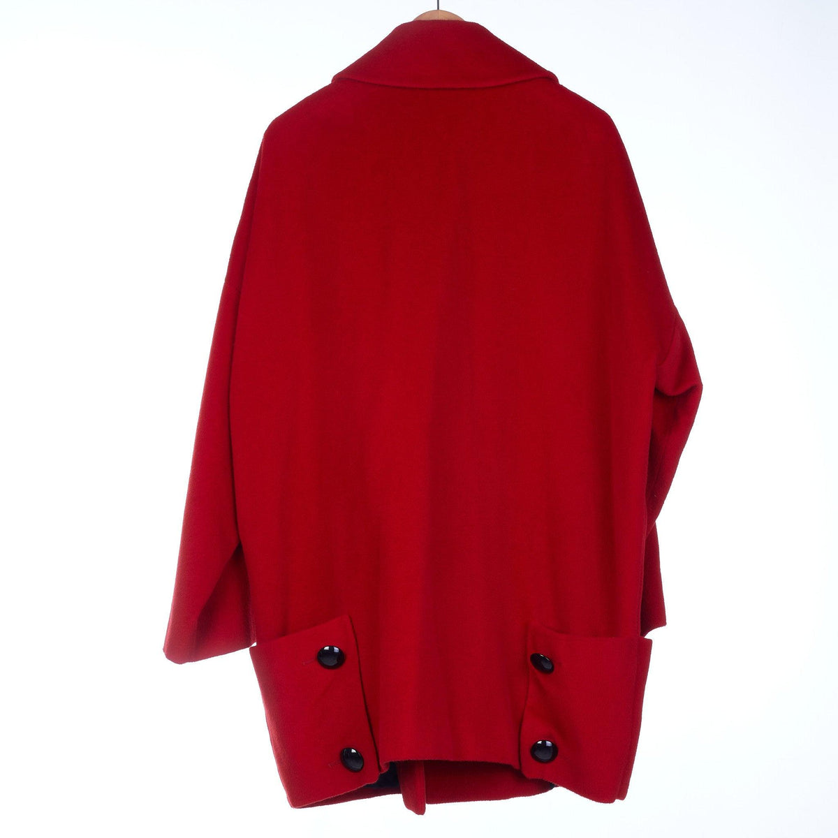 Jaeger Angora Wool Red Coat UK Size 16 - Ava & Iva
