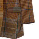 Daks Signature Pure Silk Brown Checked Jacket UK Size 16