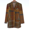 Daks Signature Pure Silk Brown Checked Jacket UK Size 16