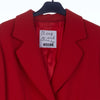 Moschino Wool Red Long Sleeved Coat UK Size 12 - Ava & Iva