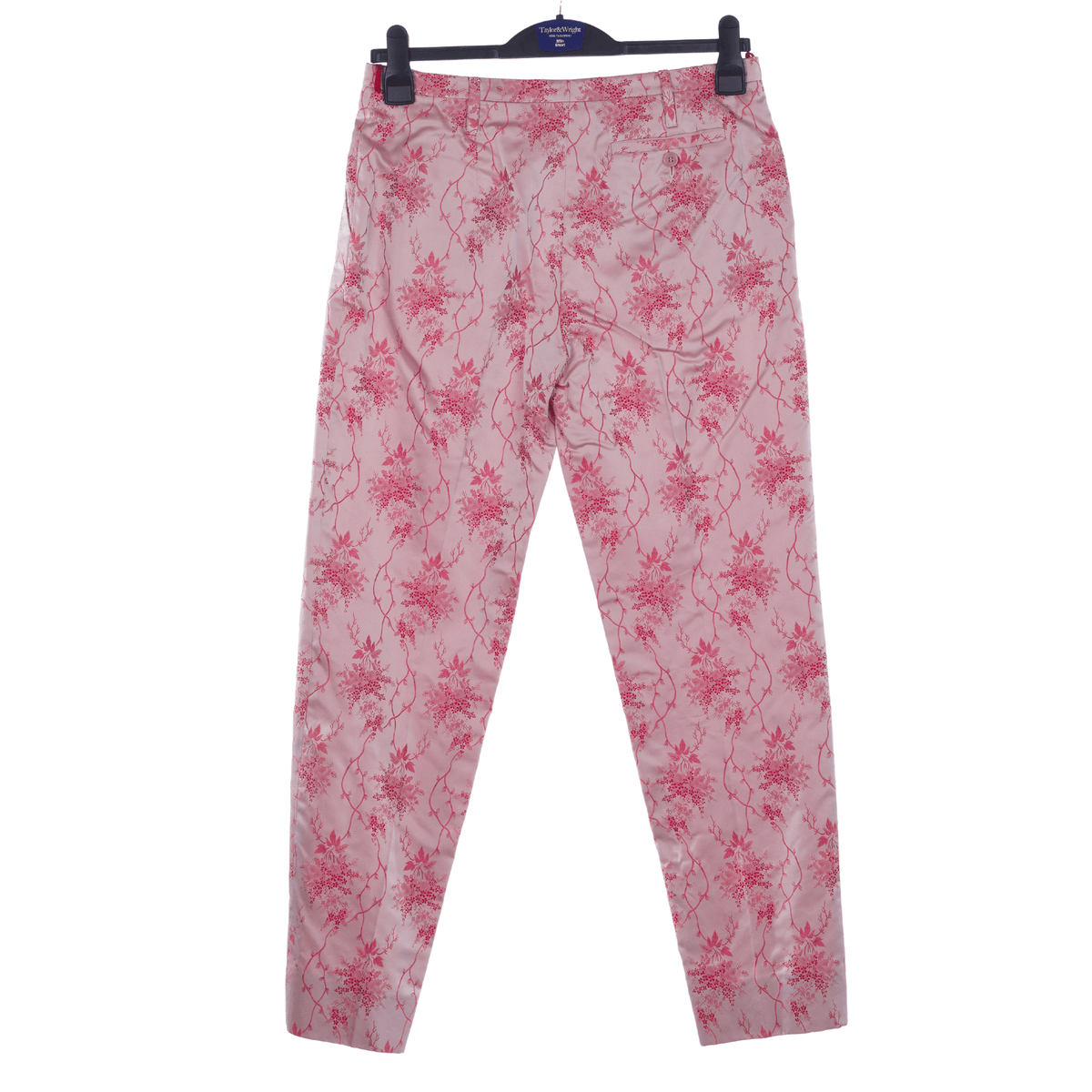 Prada Silk Pink Patterned Trousers UK Size 10 - Ava & Iva