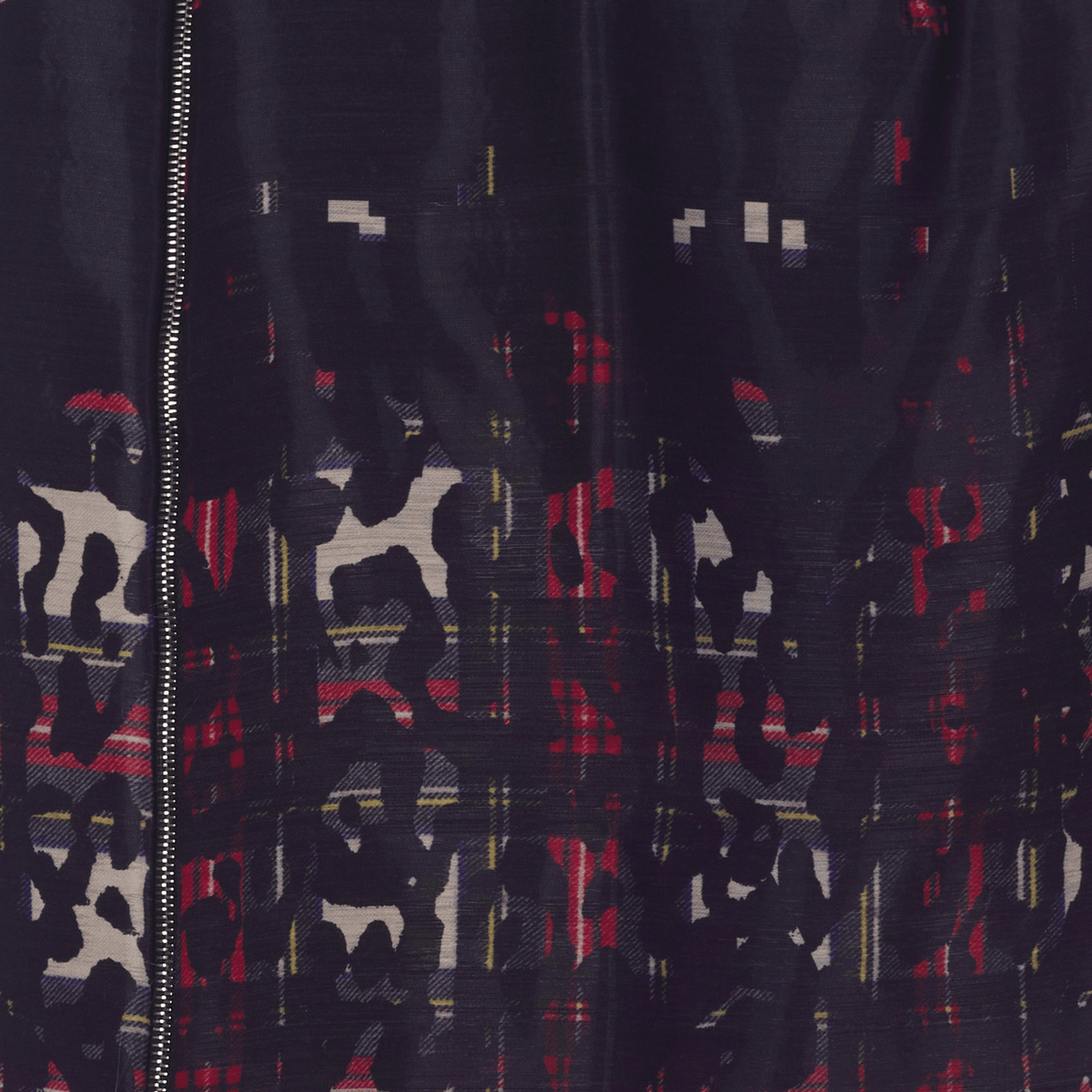 Preen by Thornton Bregazzi Skirt Black with Abstrct Front Panel Wool UK Size 10 - Ava & Iva