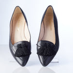 Russell and Bromley Black Flats with Tassle Decoration Size 41