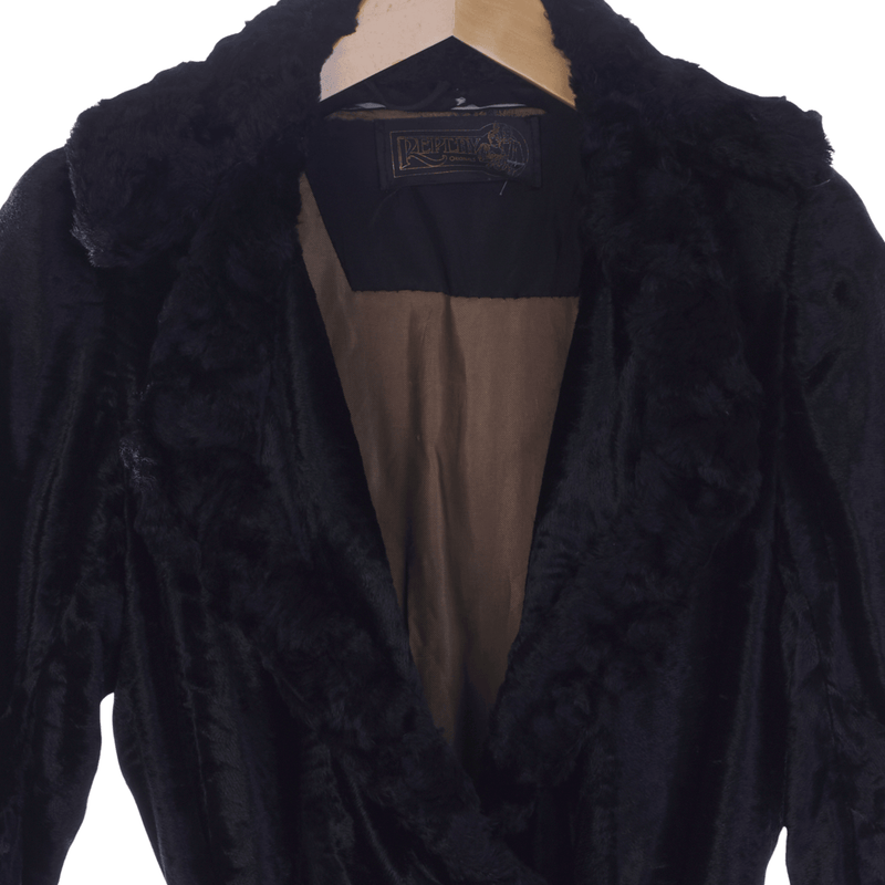Replay Vintage Black Long Sleeved Full Length Coat UK Size 6. - Ava & Iva