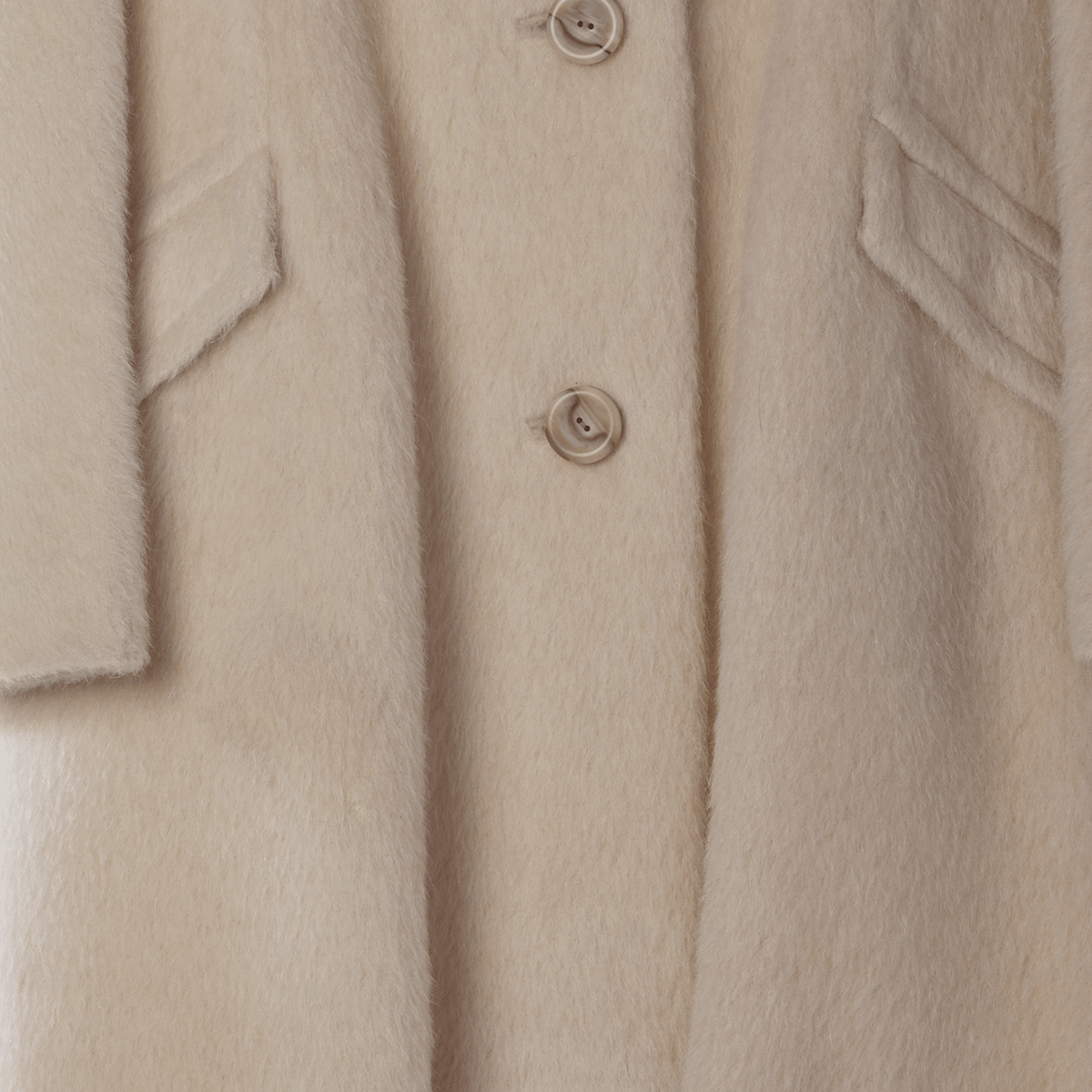 Richards Shops Luxury Mohair Cream Long Sleeved Coat UK Size 20 - Ava & Iva