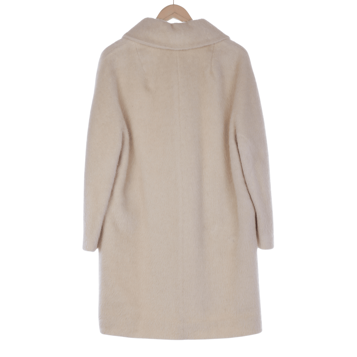 Richards Shops Luxury Mohair Cream Long Sleeved Coat UK Size 20 - Ava & Iva