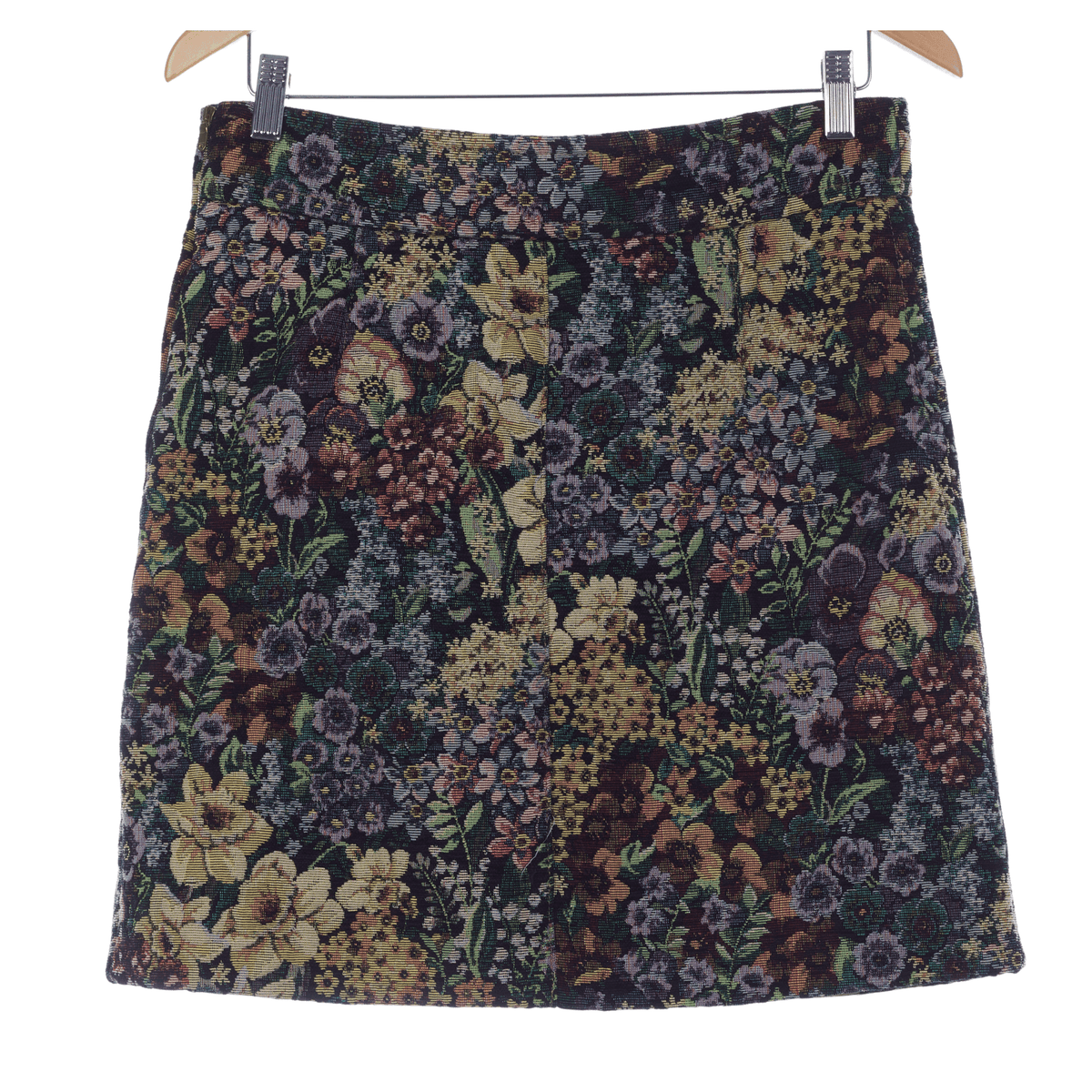 Sandro Tapestry Multi Colour Fabric Pattern Skirt UK Size 14 - Ava & Iva