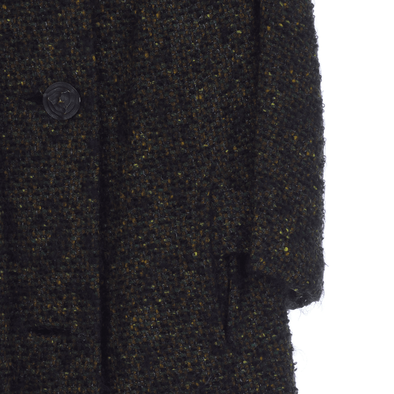 Seigal Green Multi-Flecked Vintage Long Sleeved Coat UK Size 14 - Ava & Iva