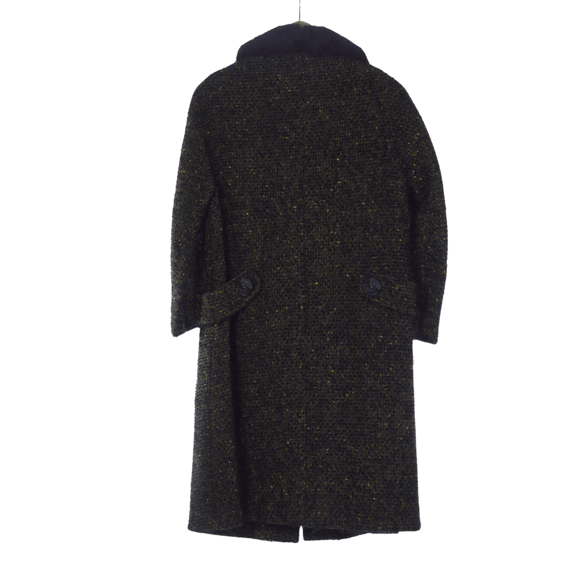 Seigal Green Multi-Flecked Vintage Long Sleeved Coat UK Size 14 - Ava & Iva