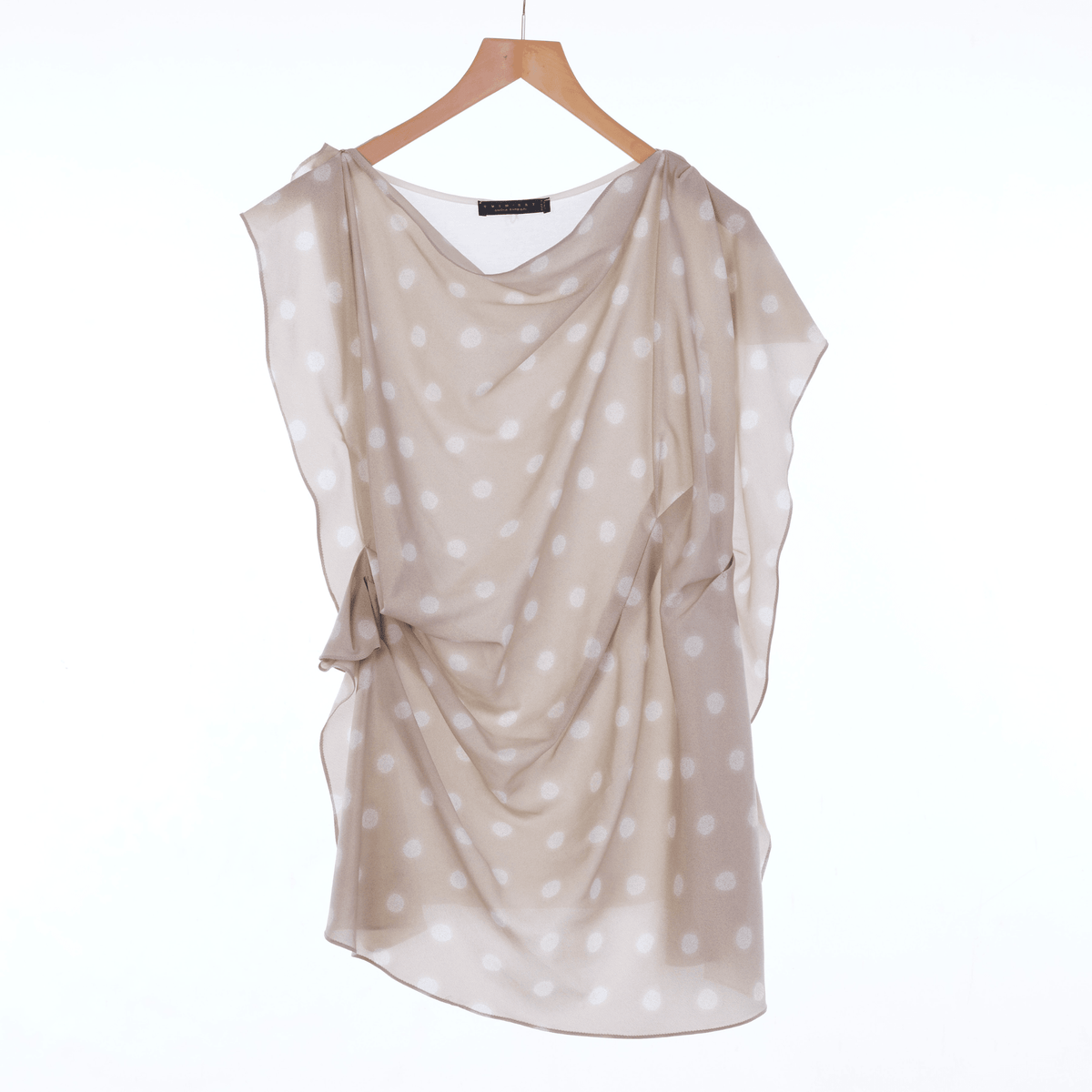 Simona Barbieri Taupe Sleeveless Top UK Size 8 - Ava & Iva