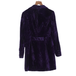 Sinequanone Crushed Velvet Purple Long Sleeved Jacket UK Size 10 - Ava & Iva