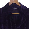 Sinequanone Crushed Velvet Purple Long Sleeved Jacket UK Size 10 - Ava & Iva