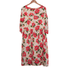 Toast Silk Cream & Orange Floral 3/4 Sleeved Dress UK Size 14 - Ava & Iva
