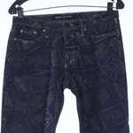 Versace Jeans Couture Denim Blue Patterned Jeans UK Size 10 - Ava & Iva