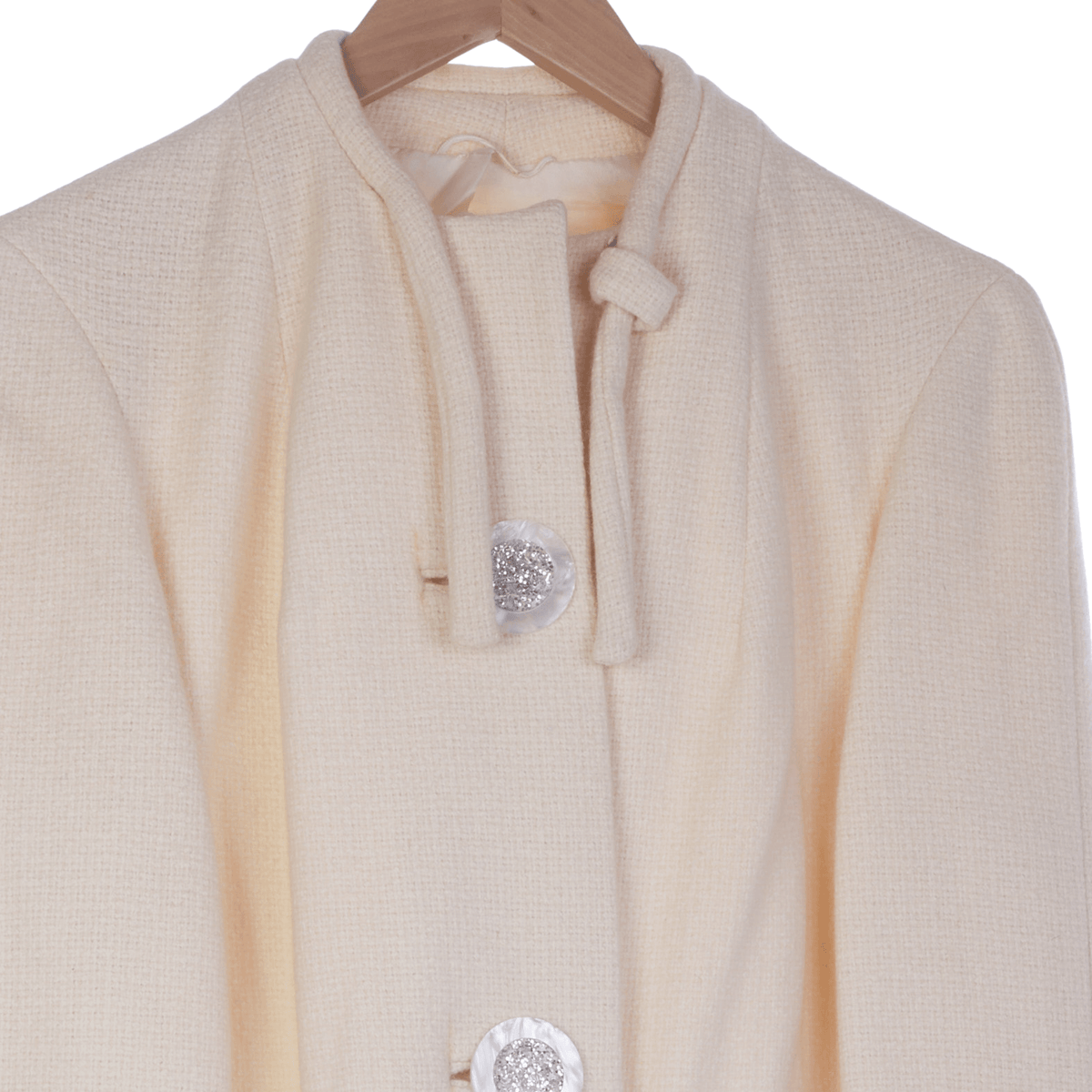 Vintage Cream Long Sleeved Coat UK Size 14/16 - Ava & Iva