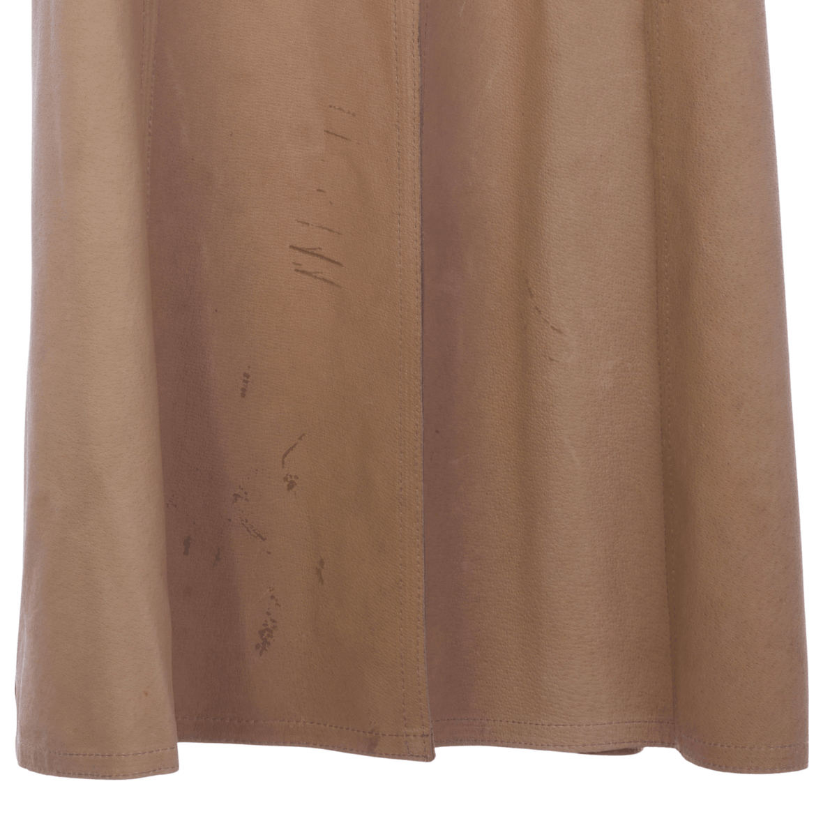 Vintage Suede Taupe Sleevless long line Overcoat UK Size 8. - Ava & Iva