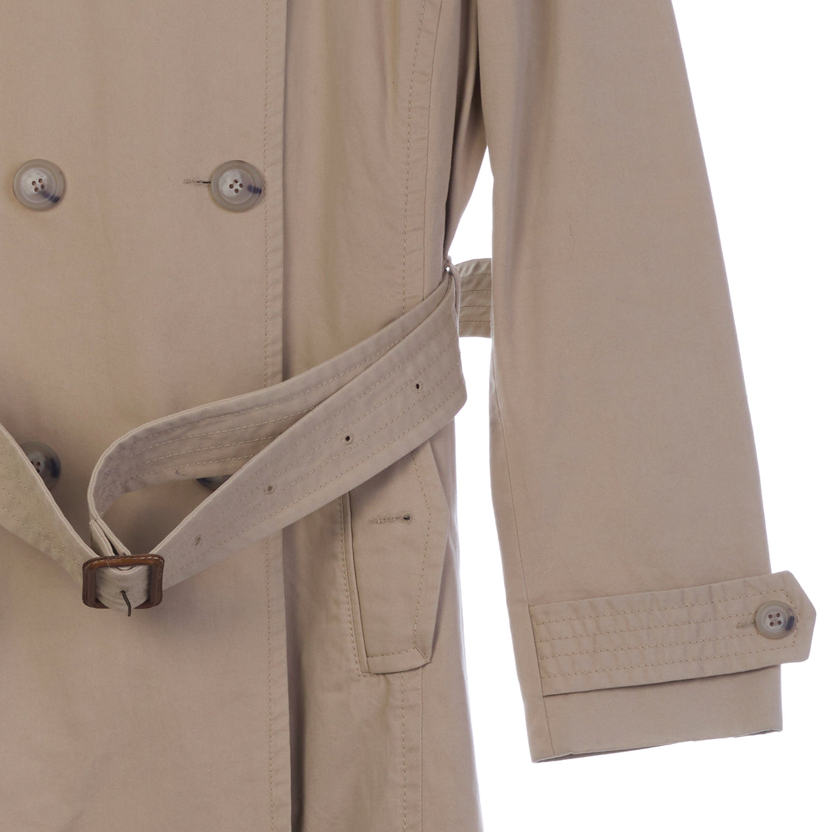 Whistles Cotton Beige Long Sleeved MacIntosh Jacket UK Size 16.
