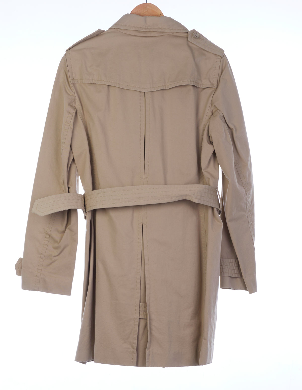 Whistles Cotton Beige Long Sleeved MacIntosh Jacket UK Size 16.