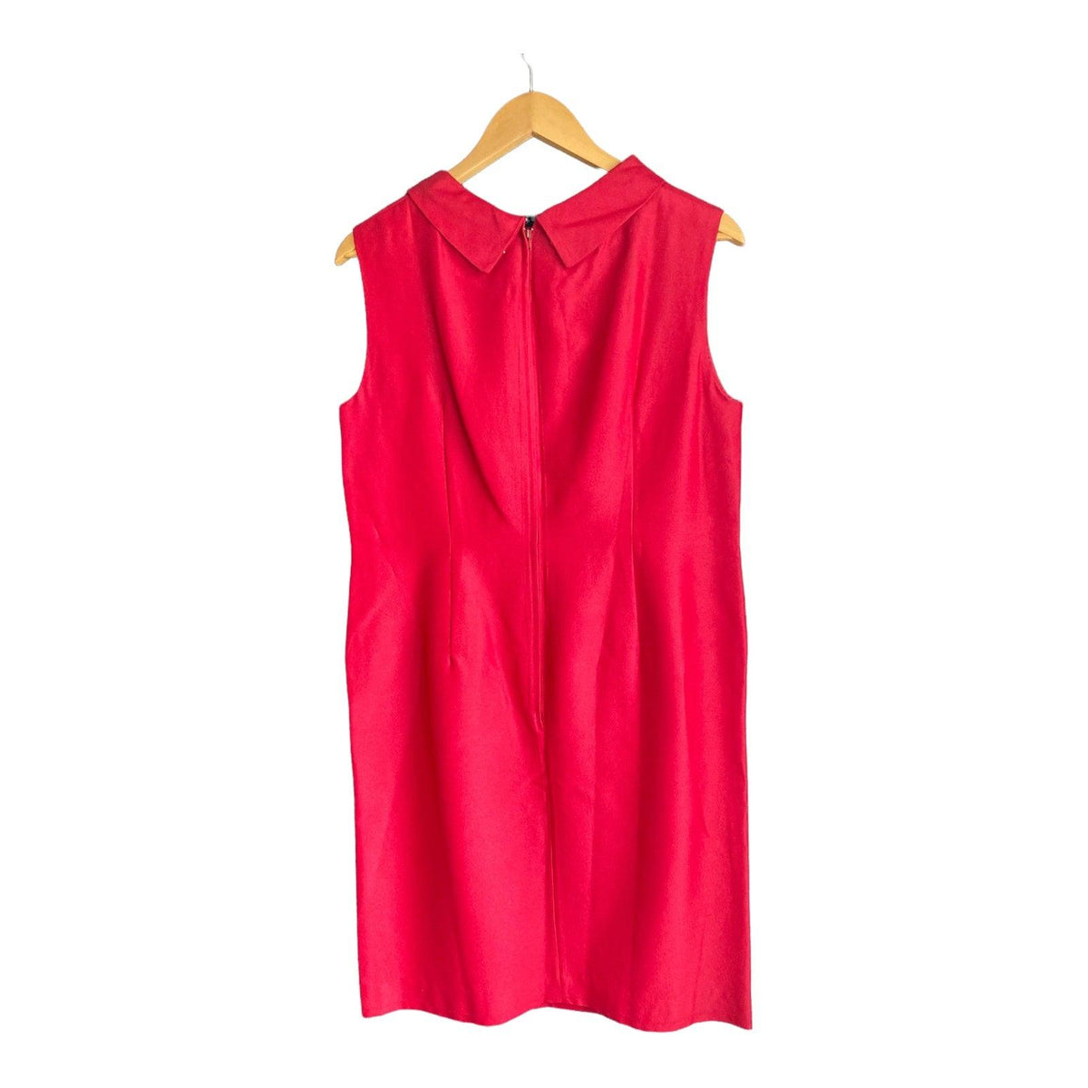 Vintage Peggy French Red Sleeveless Dress And Coat Suit UK Size 16 - Ava & Iva